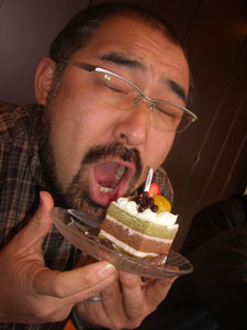 あずきが乗ったケーキを選びました♪